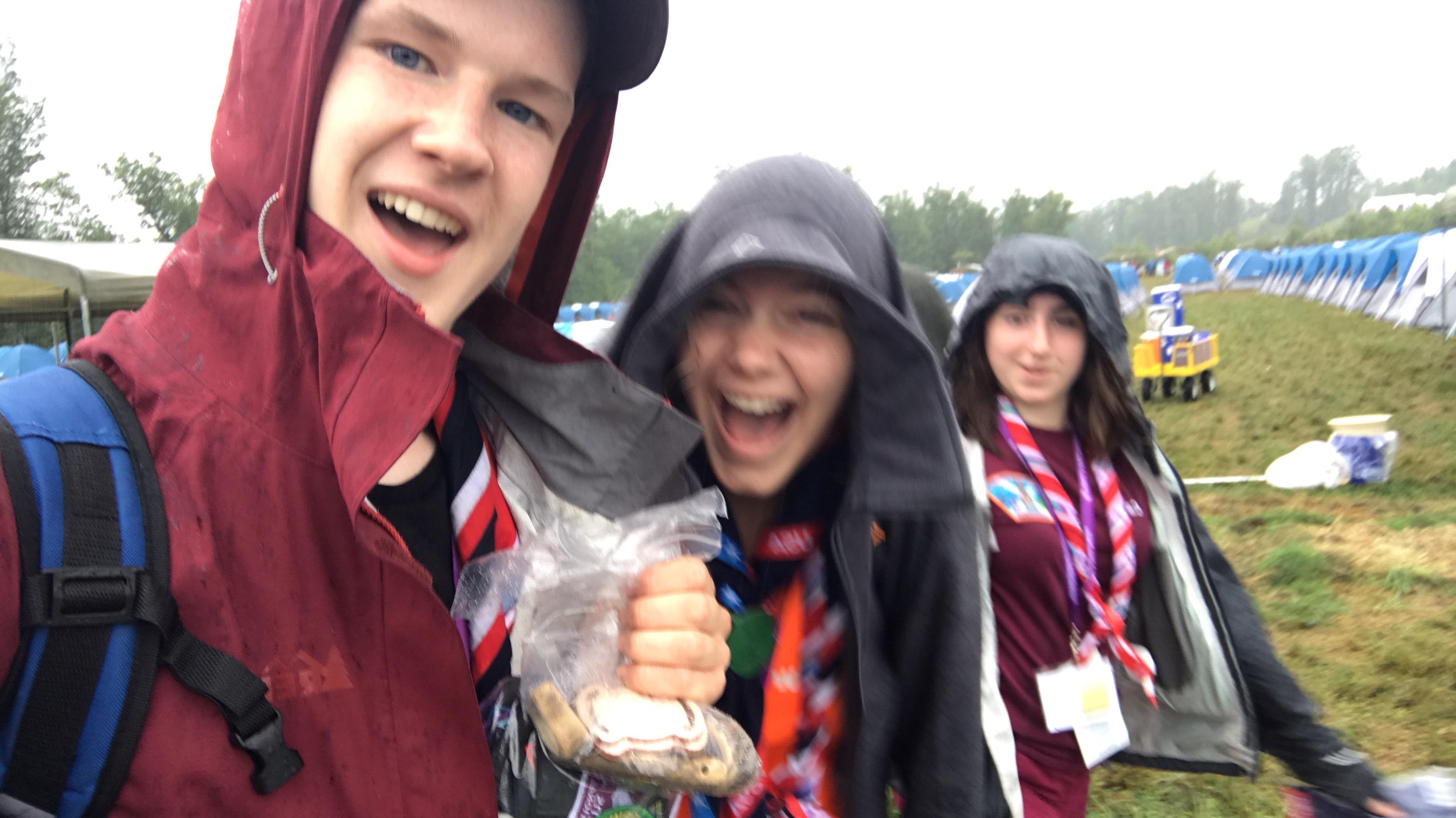 East Scotland arrive at the World Scout Jamboree