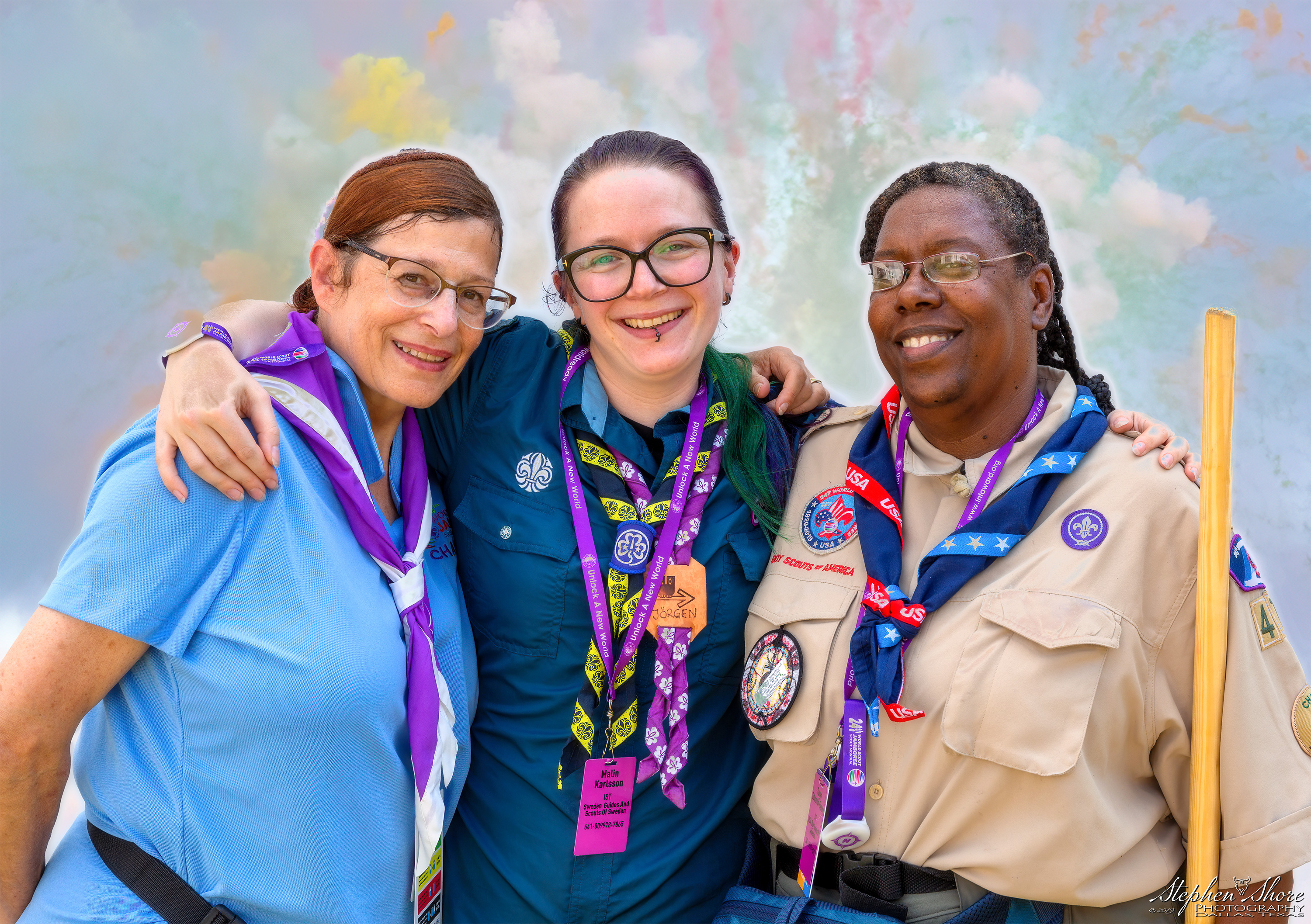 Lady Chaplains dando a conocer su presencia en el 24º Jamboree Scout Mundial